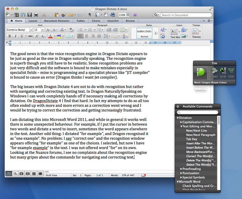 dragon dictation for mac review